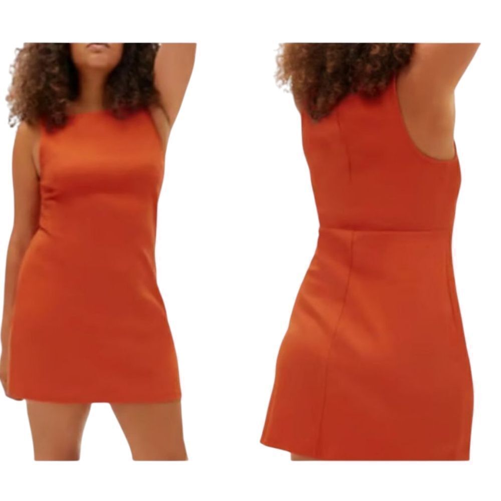 Everlane Orange Sleeveless Shift Dress Size XXS